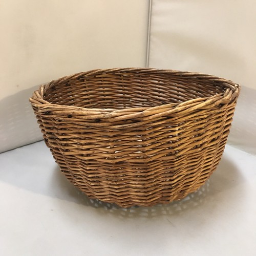 Wicker round storage basket - wicker,