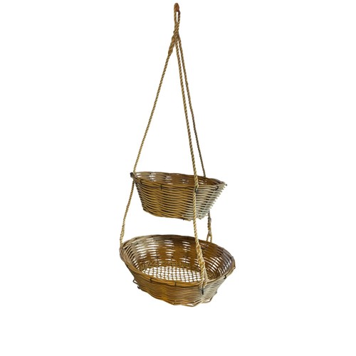 Vintage tier hanging wicker - vintage,