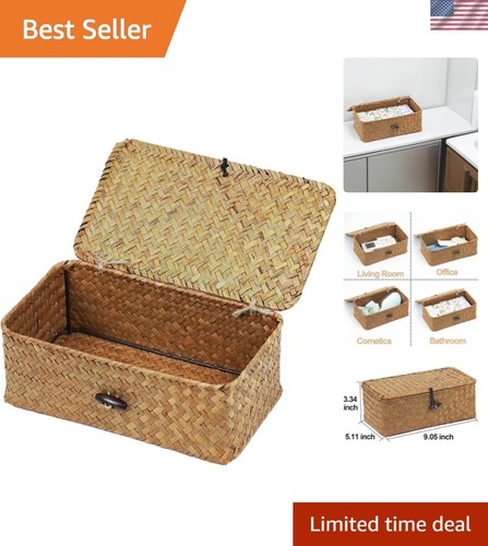 Wicker storage basket - storage, with