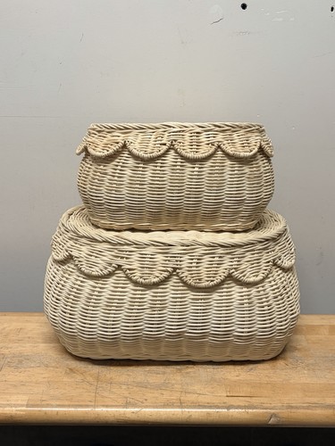 Set scalloped wicker - set, of