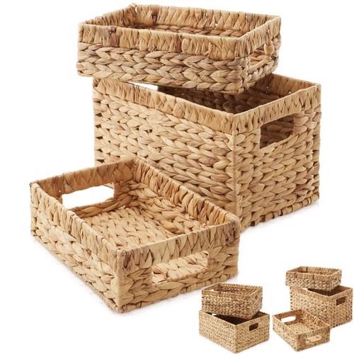 Hyacinth wicker storage basket - hyacinth,