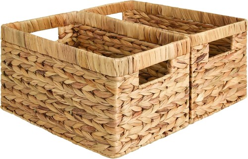 Woven storage basket - storage, rectangle
